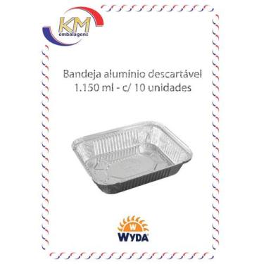 Imagem de Bandeja alumínio descartável 1.150 ml c/10 unid - Wyda - embalagem ali