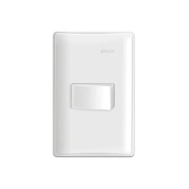 Imagem de Conjunto 1 Interruptor Horizontal Simples 10a 220v Simon 19 Branco