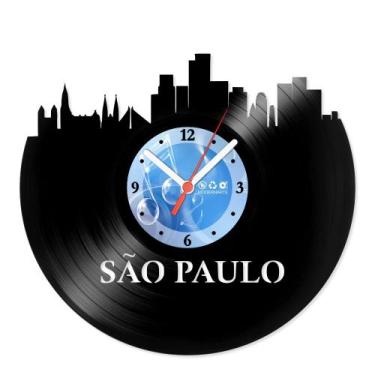 Imagem de Relógio De Parede Disco Vinil Lugares - São Paulo - VLU-033 - Modernar