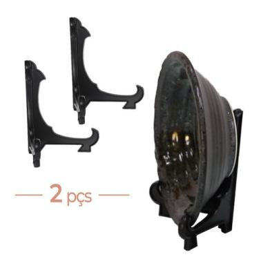 Imagem de Kit com 2 Peças Suporte Para Pratos e Azulejos Preto 12,5cm - AC