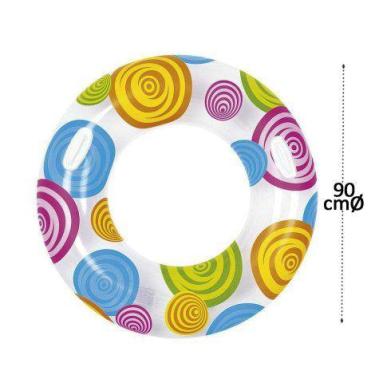 Imagem de Boia Circular Inflavel  90cm Circulos Coloridos - WELLMIX