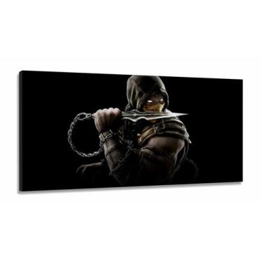 Imagem de Quadros Decorativos Mortal Kombat em Tecido Canvas 130x60 - Wall Frame