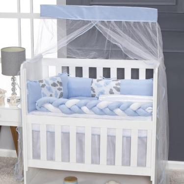 Imagem de Kit Mini Berço Menina Menino 9 Peças Com Saia - Confecções Pingo de Ge