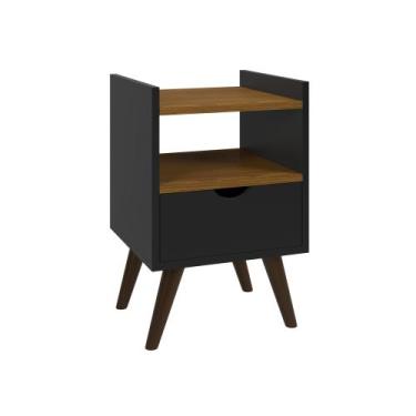 Imagem de Mesa Mesinha de Cabeceira para Quarto Pequena com Gaveta e Nicho Alice