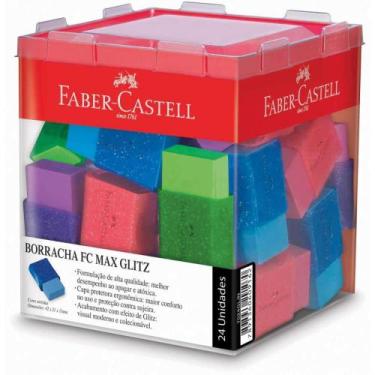 Imagem de Borracha Colorida FC MAX GLITZ 6 Cores Pequena - Caixa com 24 Unidades