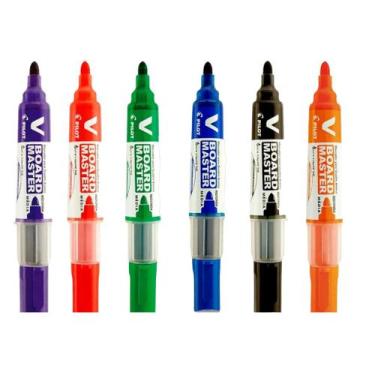 Imagem de Pincel Quadro Branco Pilot Wbma Recarregavel Kit 6 Cores