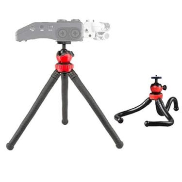 Imagem de Suporte de tripé flexível de 30 cm para gravador de zoom H6 H5 H4n H2n H1n - Acetaken preto + vermelho