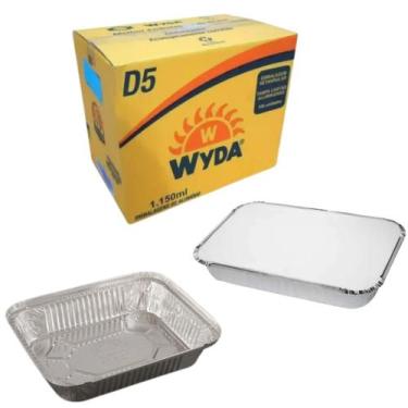 Imagem de Bandeja Marmita Aluminio Descartável D-5 1.150ml Wyda C/100