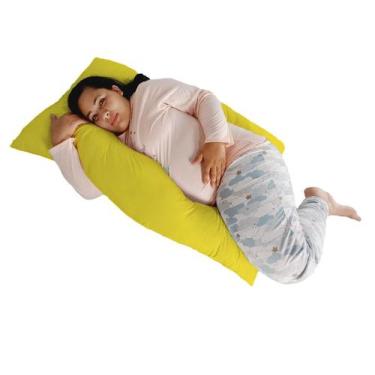 Imagem de Travesseiro Gigante Happy Line 120 X 70 cm, Amarelo