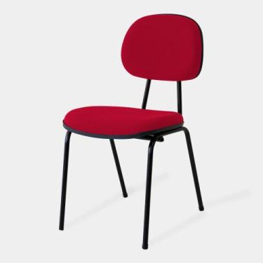 Imagem de Cadeira Secretária Turim Pé Palito - Flex Cadeiras, Vermelho