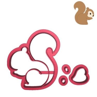 Imagem de Cortador Modular Esquilo De lado Sentado - DOCE IMPRESSO, 6,5cm