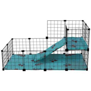 Imagem de Cercado Aramado Porquinho da Índia 2 Andares Fundo e Soft 60x120x60cm 