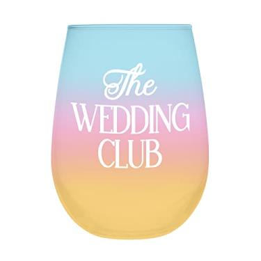 Imagem de Slant Collections Presente de casamento para chá de panela em taça de vinho sem haste, 590 ml, The Wedding Club