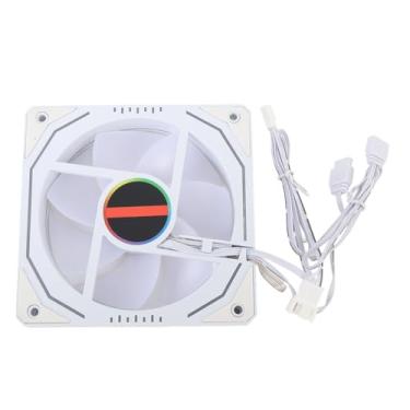 Imagem de Ventilador de Resfriamento de CPU, Ventilador de Resfriamento de Gabinete ARGB de 120 Mm, Ventilador de Resfriamento de Gabinete de PC de 3 Pinos PWM 800 a 1800 RPM