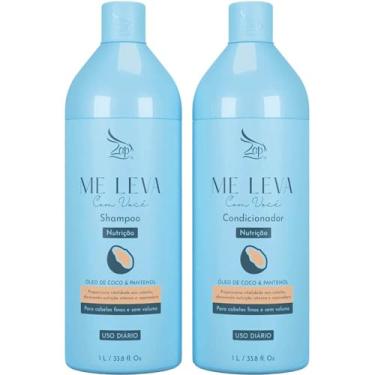 Imagem de Zap Me Leva Com Você - Kit Nutrição Óleo de Coco e Pantenol Litro Duo (2 Produtos)