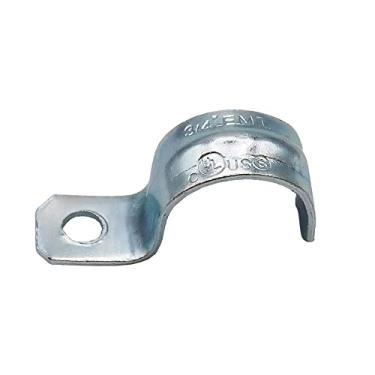 Imagem de Airmont Products(Pacote com 100) Ap-10551, Cinta de Tubo Emt de Um Furo para Instalação de Conduíte, Tamanho Comercial de 1/2", Tipo Snap-On, Nervura Reforçada para Resistência Extra, Metal Galvanizad