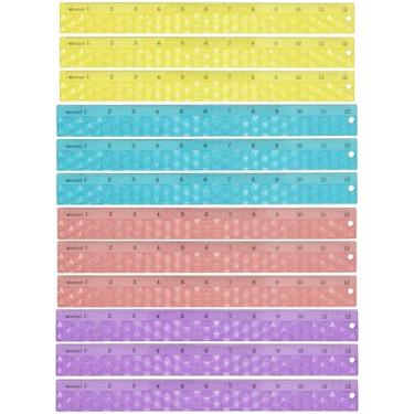 Imagem de Westcott Régua de design de cristal GEM de 30,5 cm, pacote com 12, para escola, artesanato, casa, faça você mesmo, sala de aula - cores sortidas