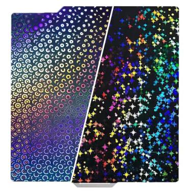 Imagem de RETUXEP Galaxy Pey+Kaleidoscope Pek Bambu Build Plate Para Bambu Labs X1 X1C X1E P1P P1S A1 Impressora 3D, Placa De Aço De Mola Flexível E Suave De Dupla Face Folha Bambu Para Impressoras 3D Bambu Bam