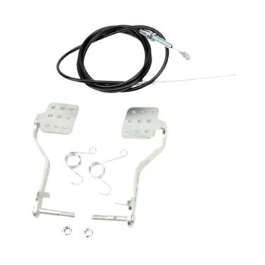 Imagem de JicSuXi Pedais de kart Pedal de freio e acelerador Alto desempenho Mola prática para Radio Flyers Kart Cart Race 196cc 6.5 212cc, com Cabo