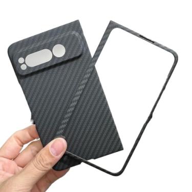 Imagem de Waillynice Capa protetora ultrafina de fibra de carbono de fibra de carbono militar para Google Pixel X Fold (preto (orifício fino), para fibra de aramida)