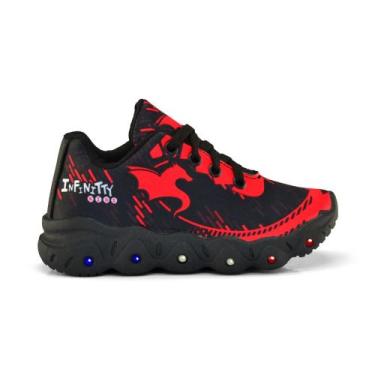 Imagem de tenis infantil led Candy Preto/Vermelho - INFINITTY, Preto, Vermelho, 