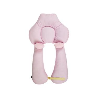 Imagem de Travesseiro Protetor de Corpo Anatômico Ninho Bebê 2 em 1 Dupla Face Linha Basic Rosa