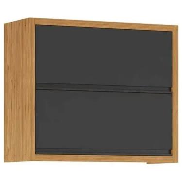 Imagem de Armário Aéreo Lisboa 80cm 2 Portas Itatiaia Cor Grafite