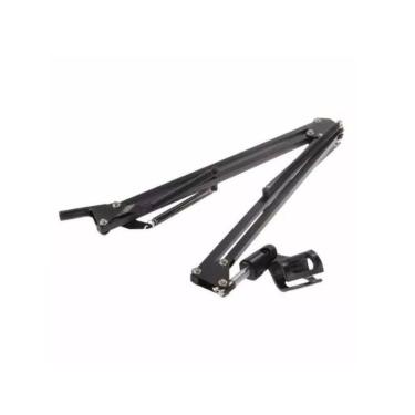 Imagem de Pedestal Suporte Mesa Articulado Microfone Estúdio Rádio