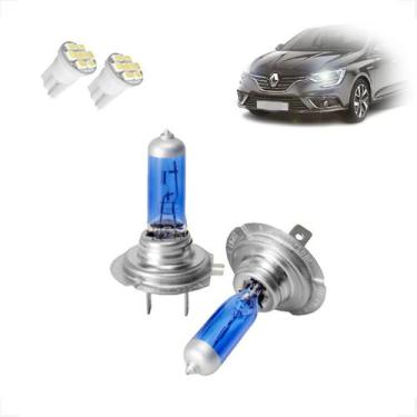Imagem de Kit de Lâmpadas Halógenas Super Branca Farol Baixo H7 para Renault Meg