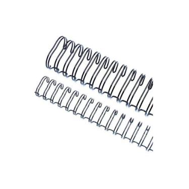 Imagem de Wire-o Garra Duplo Anel 1" para 200 fls Carta 2x1 Preto 50 und - Lassa