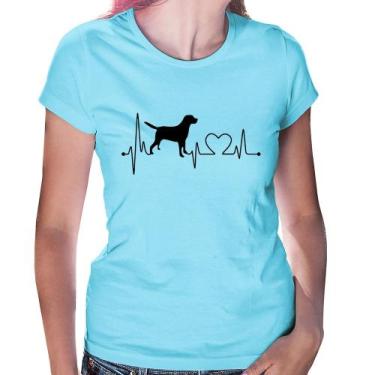 Imagem de Baby Look Cachorro Batimentos Cardíacos - Foca na Moda, Azul bebê, P