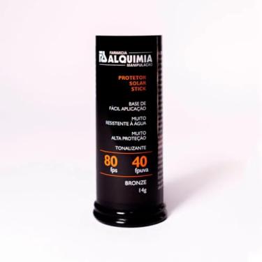 Imagem de Protetor Solar Stick Alquimia, FPS 80 FPUVA 40, Bronze, Base Tonalizante, 14g