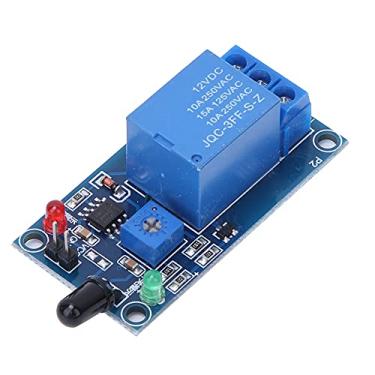 Imagem de Módulo do Sensor de Detecção de Chama, Detecção de Infravermelho, Sensibilidade Ajustável, Saída de relé, Faixa de Detecção de 760~1100nm, 12VDC, para Alarmes de Incêndio