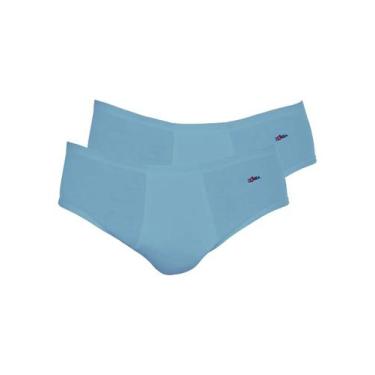 Imagem de Kit com 2 Cuecas Slip Zorba com Abertura 172 Plus Size, Azul, XGG