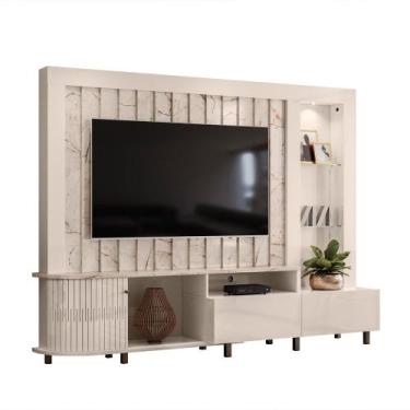 Imagem de Home Theater le Mans C/ Pés Para Tv até 70" Calacata/ Off White - Bela