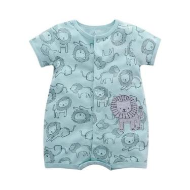 Imagem de Macacão de Bebê de Algodão para Verão - Manga Curta - Recém-Nascido, P