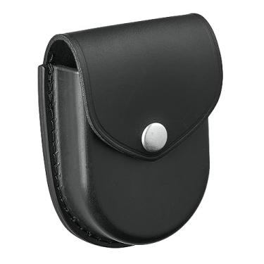 Imagem de Shield Wallets Capa de algema única Fechada Top Duty Belt Cuff Case Couro Preto, Fecho Cromado