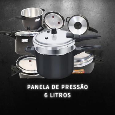 Imagem de Panela De Pressão Fortaleza Fechamento Externo 6L Preta