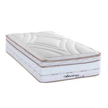 Imagem de Colchão Solteiro 96 Meca American Maxspring D28 com Mola 96x203 Branco - Herval