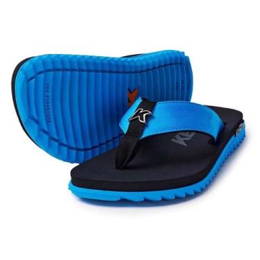 Imagem de Sandália Chinelo Kenner Kivah Original Masculino Feminino, Preto, Azul
