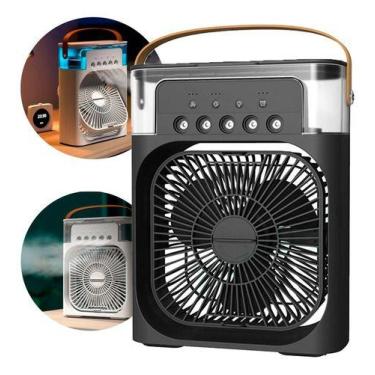 Imagem de Mini Ar Condicionado Climatizador De Ar Frio Portátil Usb Cor Preto 11
