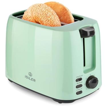 Imagem de iSiLER Torradeira de 2 Fatias com 7 Níveis de Tostagem, 750W, 110V, Verde