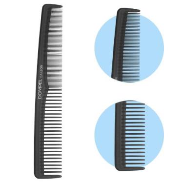 Imagem de Pente de Cabelo Barbeiro Cabelereiro Profissional Fino Carbono Escova 