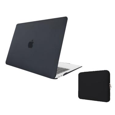 Imagem de Kit Capa Case Compativel Macbook air 13 A1466 A1369 cor pf + Capa Neoprene