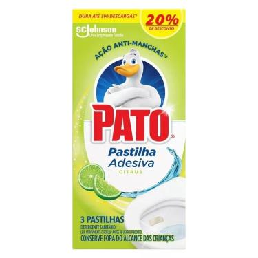 Imagem de Detergente Sanitário Pastilha Adesiva Citrus Pato 3 Unidades Grátis 20% de Desconto