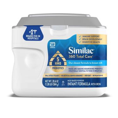 Imagem de Fórmula infantil Similac 360 Total Care, banheira de 20,6 onças sem transgênicos