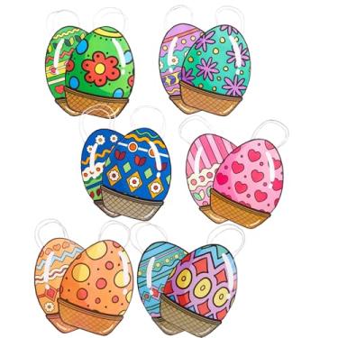 Imagem de Muswarm Sacos de presente de Páscoa, 6 estilos de sacos de doces, ovos de Páscoa, embalagem de presente, caça aos ovos, artigos de festa, 6 peças
