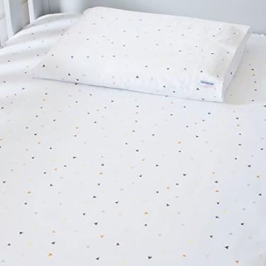 Imagem de Biramar Baby Lencol Mini Cama Com Elastico E Fronha Estampado New York Mini Triangulo Colorido Colorido
