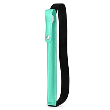 Imagem de DTTO Estojo para Apple Pencil 1ª/2ª Geração, Estojo de Couro PU com Faixa Elástica Removível para iPad 9,7"/10,2"/10,5"/11"/11"/12,9", Verde Menta