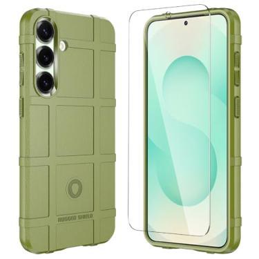Imagem de LABILUS Rugged Shield Capa protetora tática tática de TPU à prova de quedas de 2,4 m compatível com Galaxy S25+ (6,7 polegadas) - Verde exército